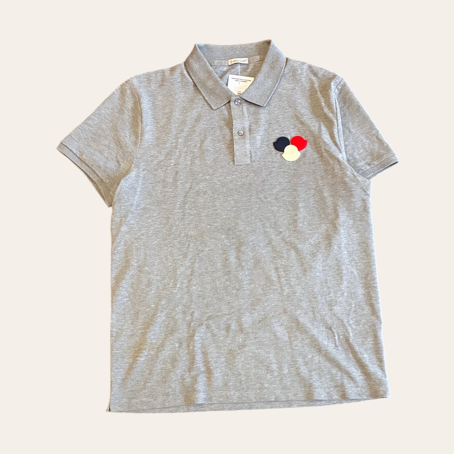 Moncler Polo Tee Grey Size XL