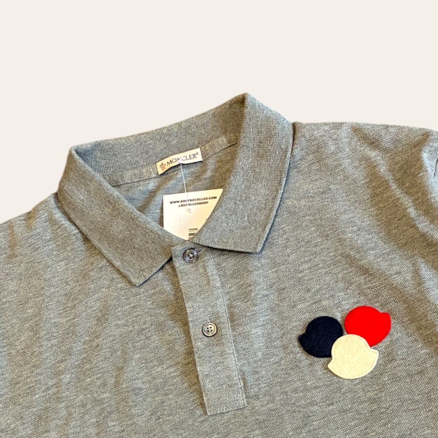 Moncler Polo Tee Grey Size XL