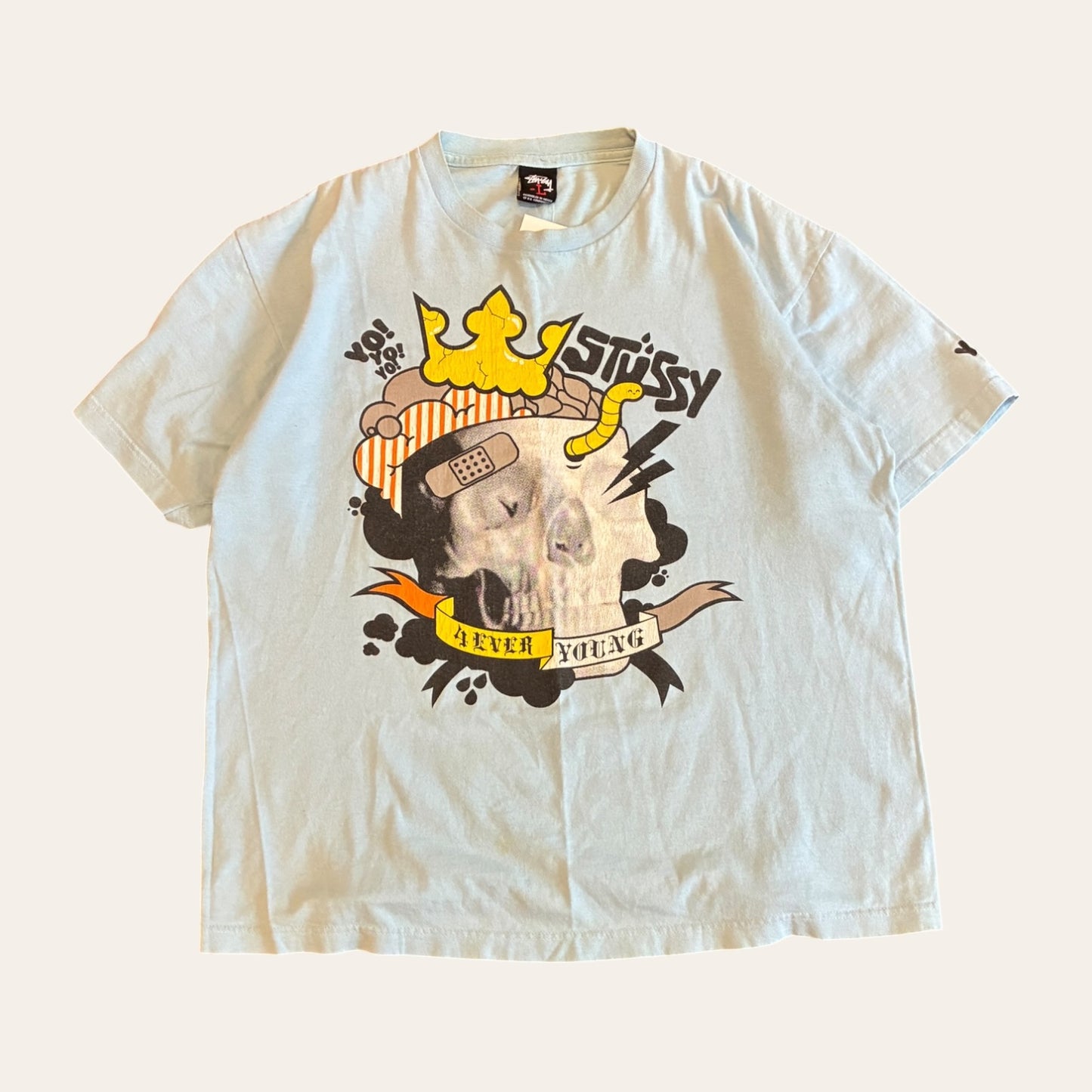 90s Stussy 4Ever Young Tee Size L