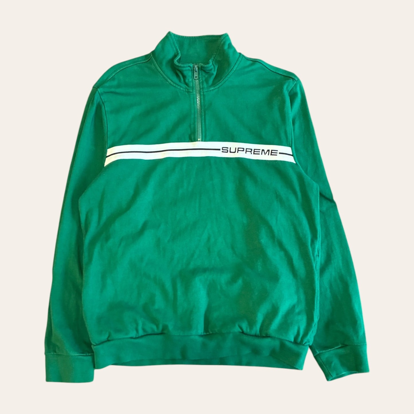 Supreme Quarter Zip Green Size M
