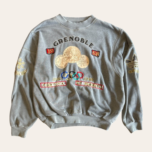 80s Adidas Grenoble Olympics Sweater Size L