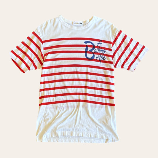 00s Bape Classic Striped Tee Size L