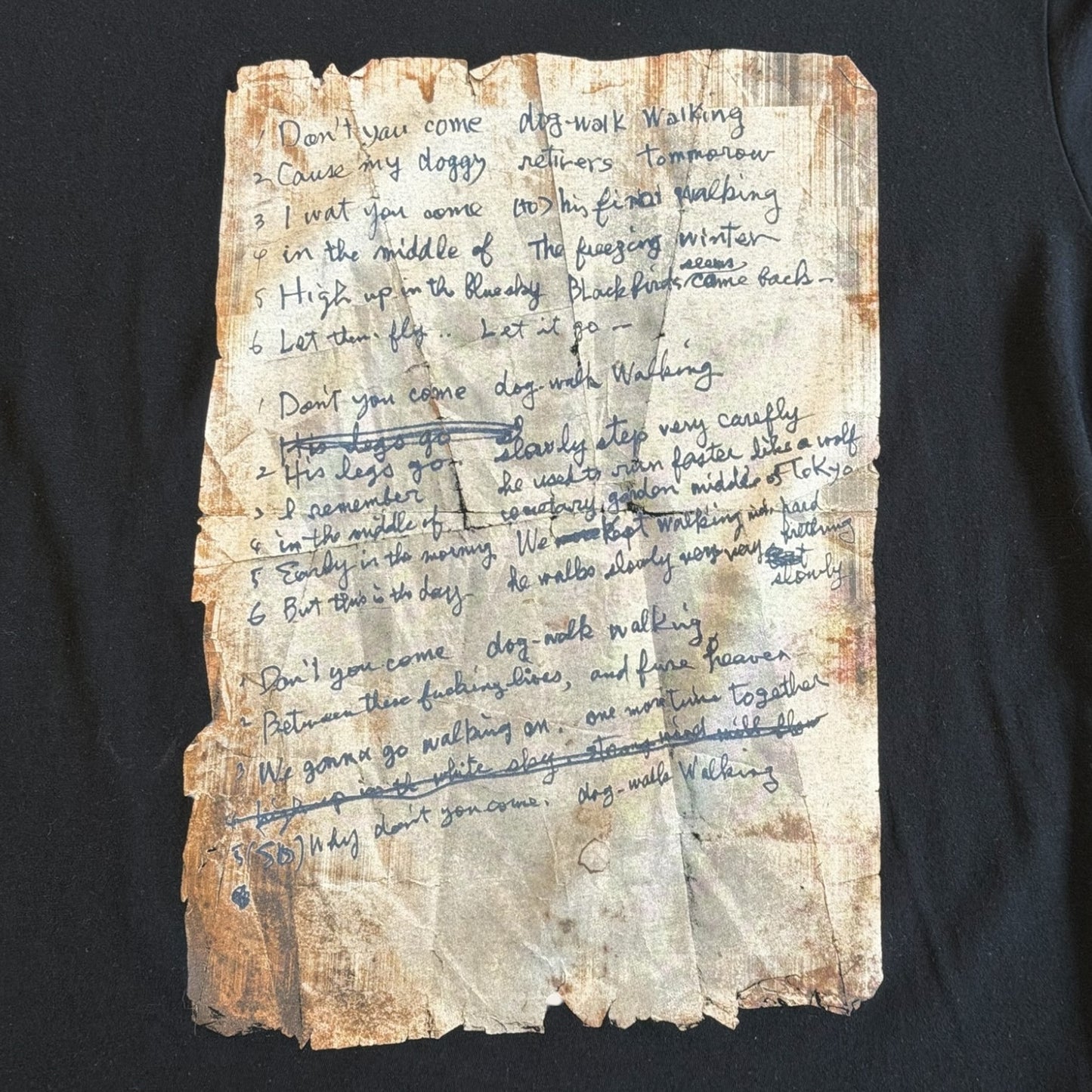 Yohji Yamamoto Pour Homme Paper Pattern Tee Size 3