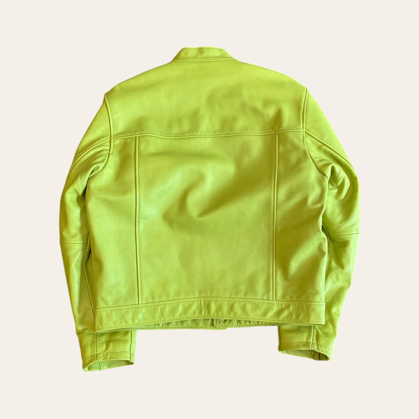 Stussy Cafe Racer Leather Jacket Size M