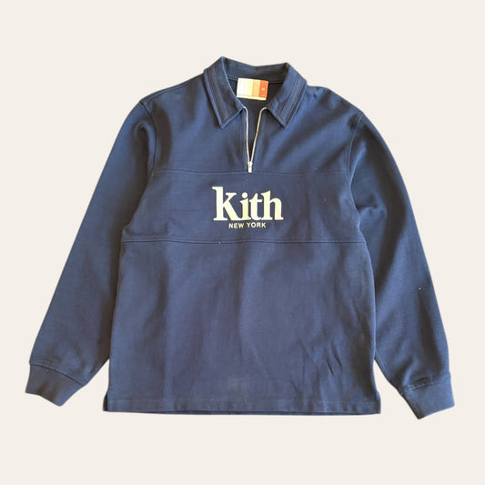Kith Quarter Zip Sweater Navy Size S