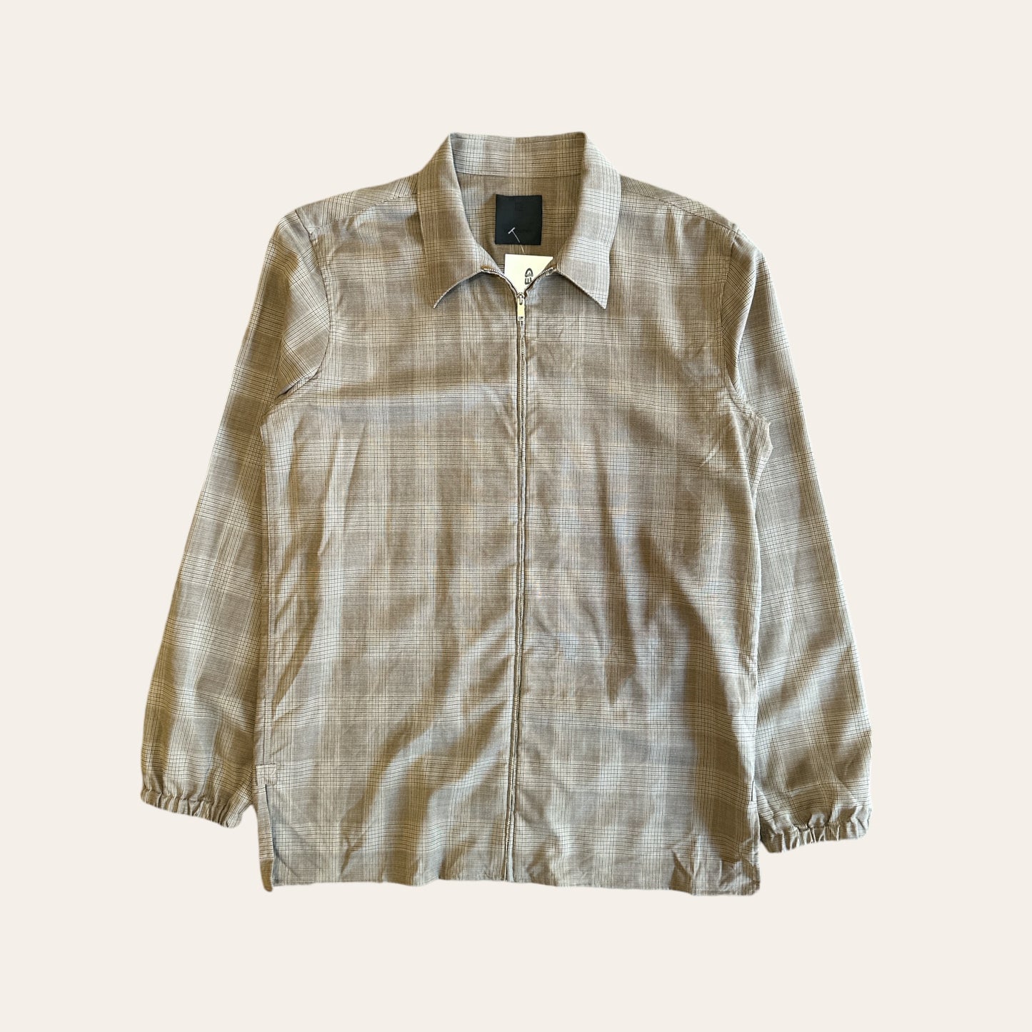 Givenchy Plaid Zip Up Shirt Size L