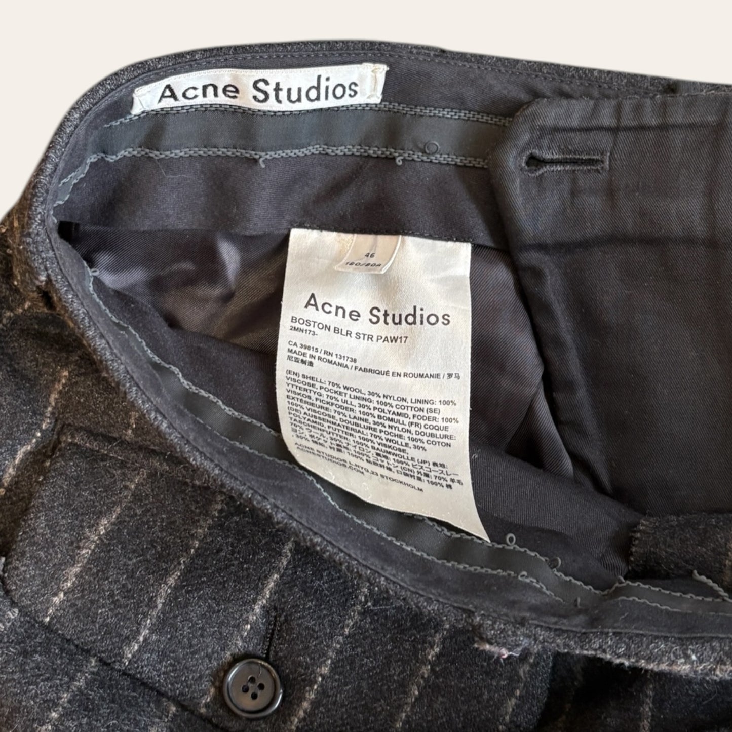 Acne Studios Boston Pants Size 31
