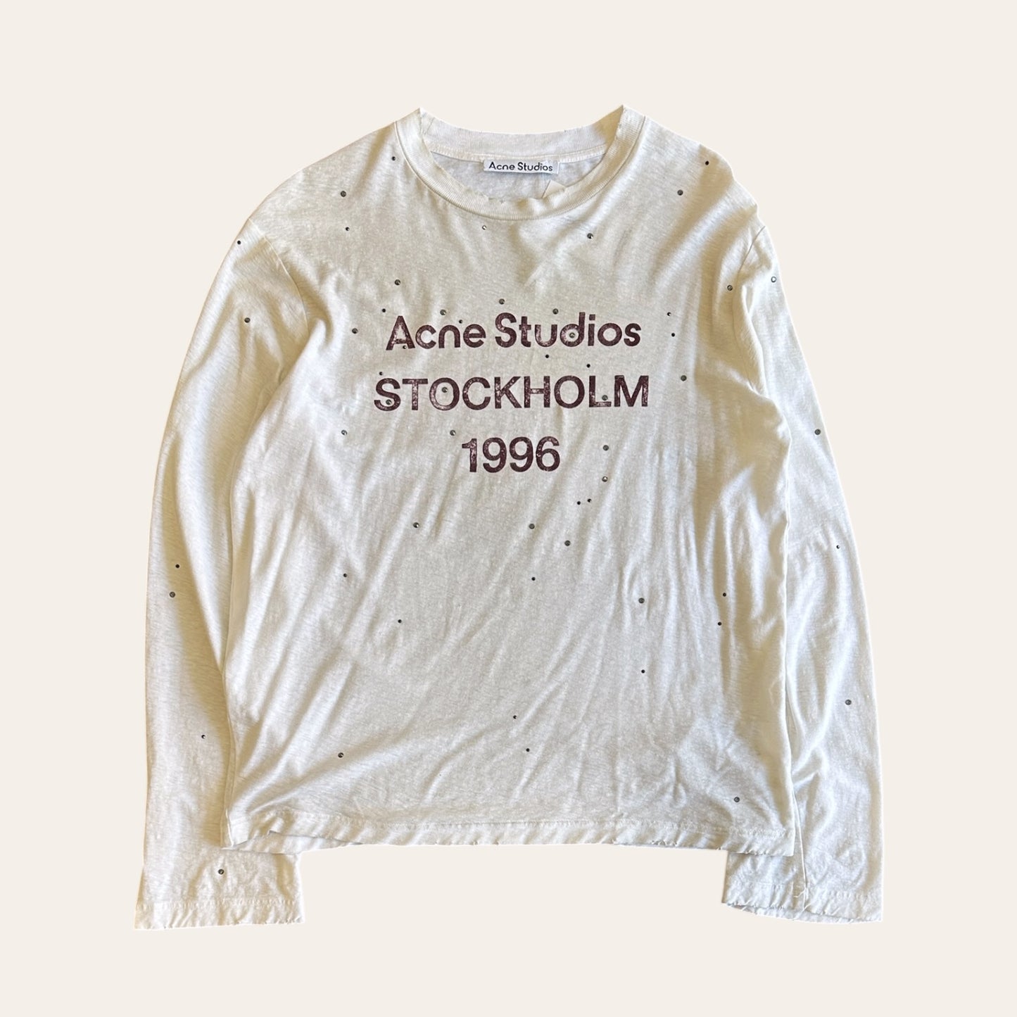 Acne Studios Rhinestone Long Sleeve Tee Size XXS