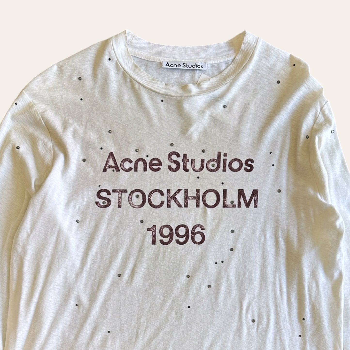 Acne Studios Rhinestone Long Sleeve Tee Size XXS