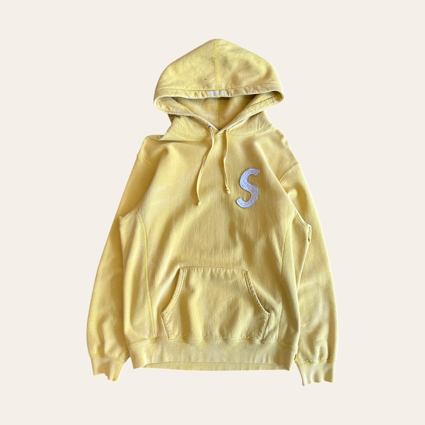 Supreme Leather Quilt S Hoodie Size L