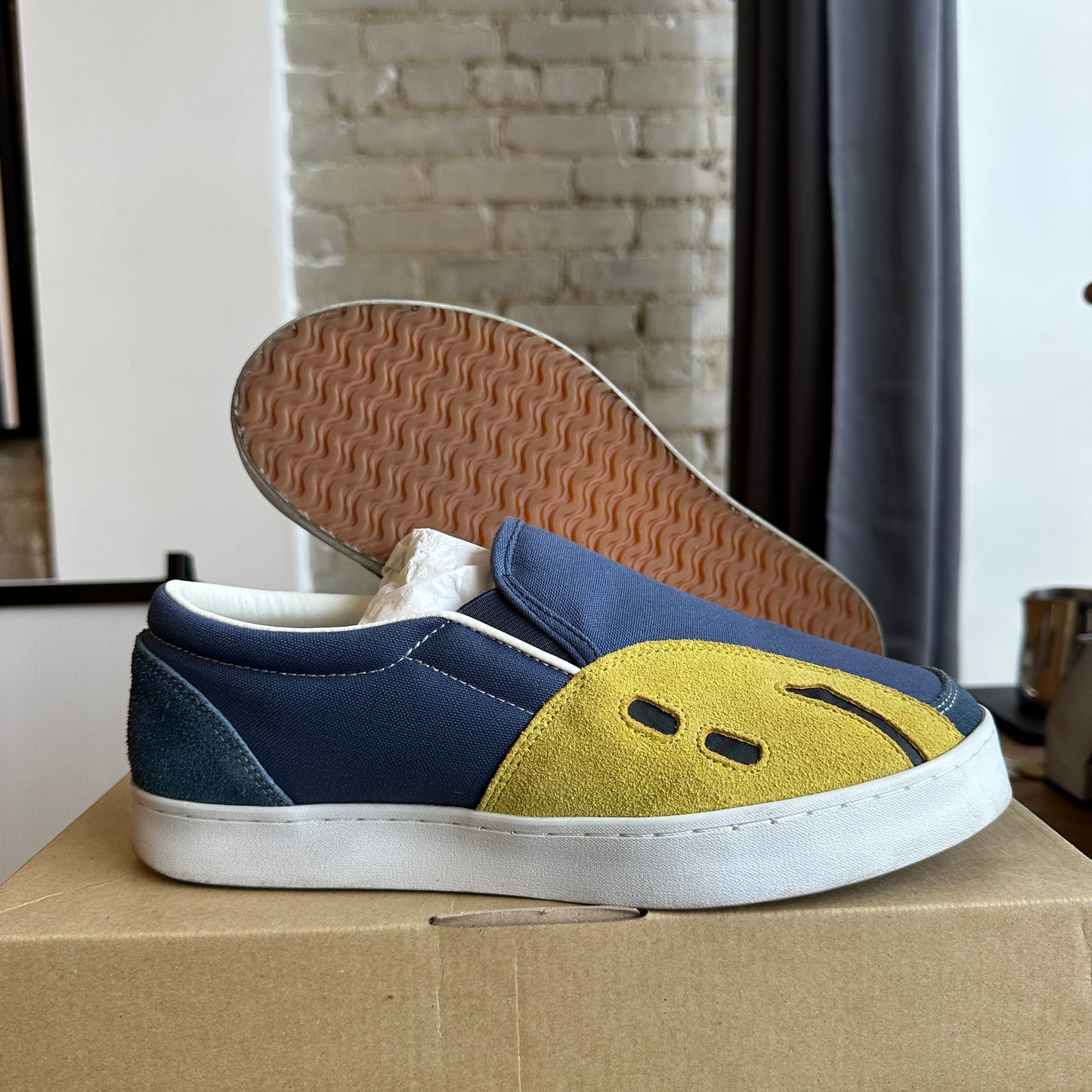 Kapital Rain Smile Slip On Sneakers Size 8