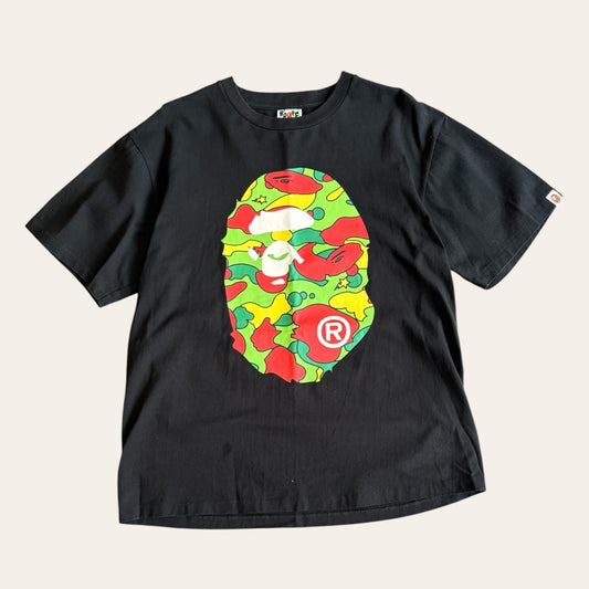 Bape Multi Color Ape Head Tee Size XL