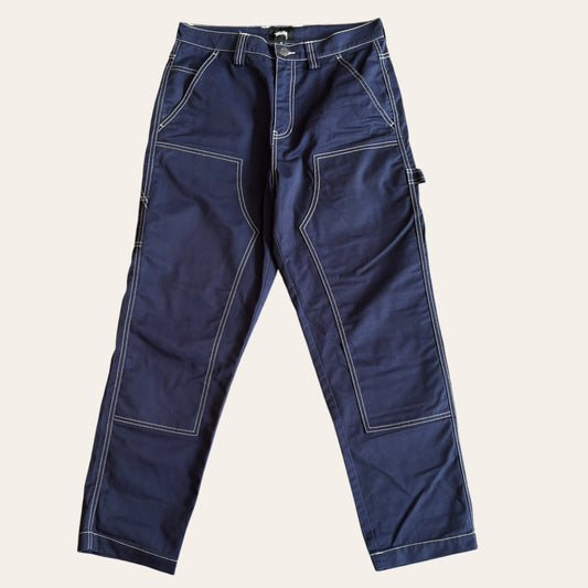 Stussy Contrast Stiched Double Knee Navy Size 30