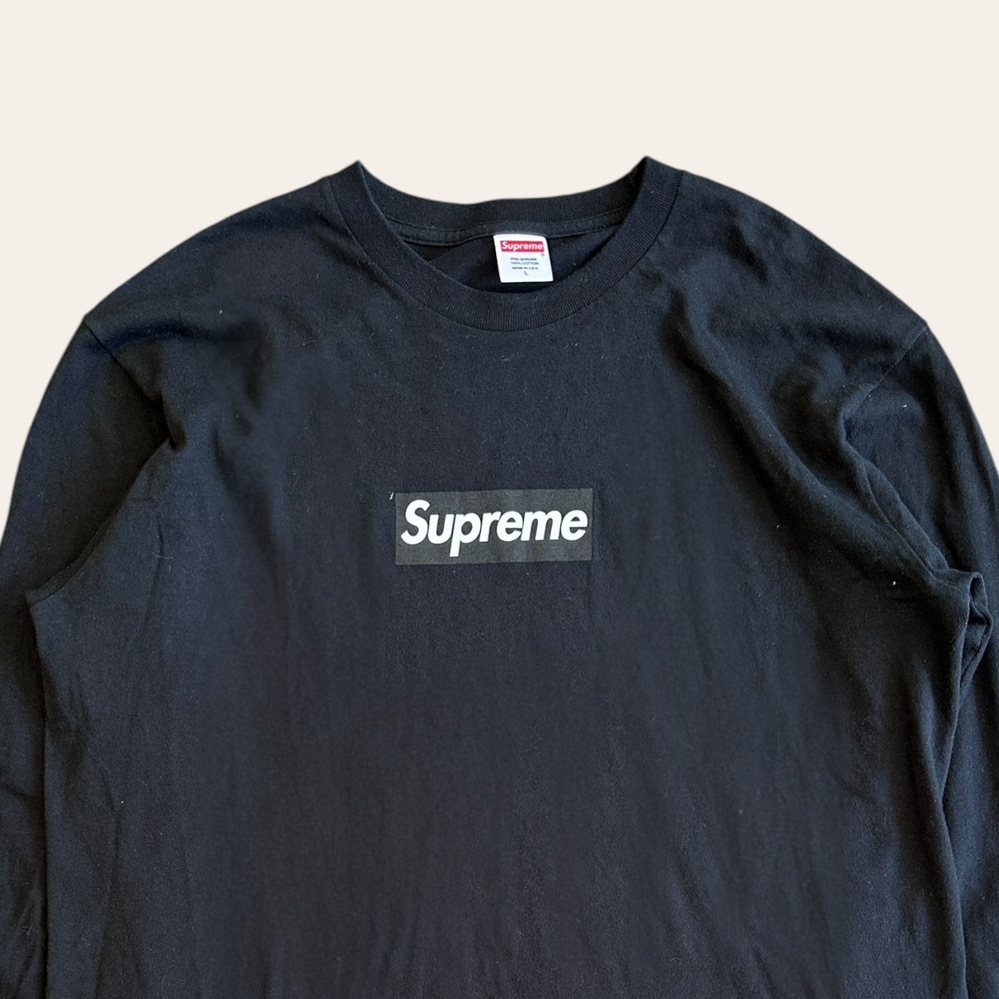 Supreme Box Logo Black LS Size L