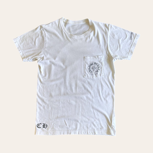 Chrome Hearts Horseshoe Pocket Tee White Size S