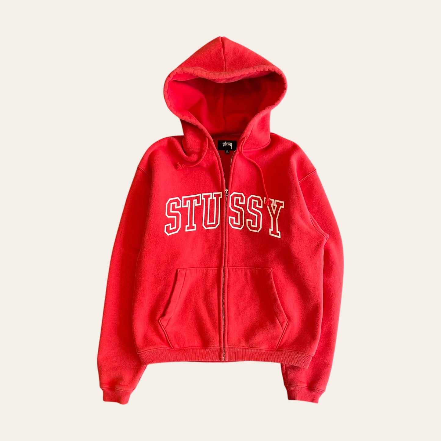 Stussy Zip Hoodie Red Size M