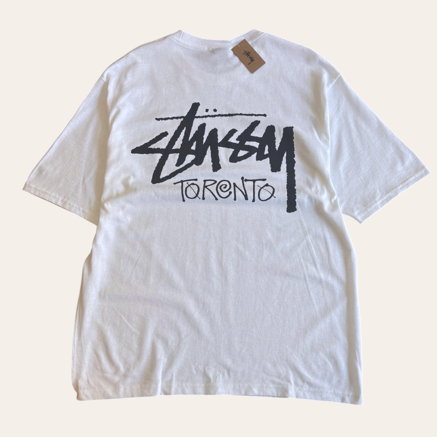 Brand New Stussy Logo Toronto Tee White Size L