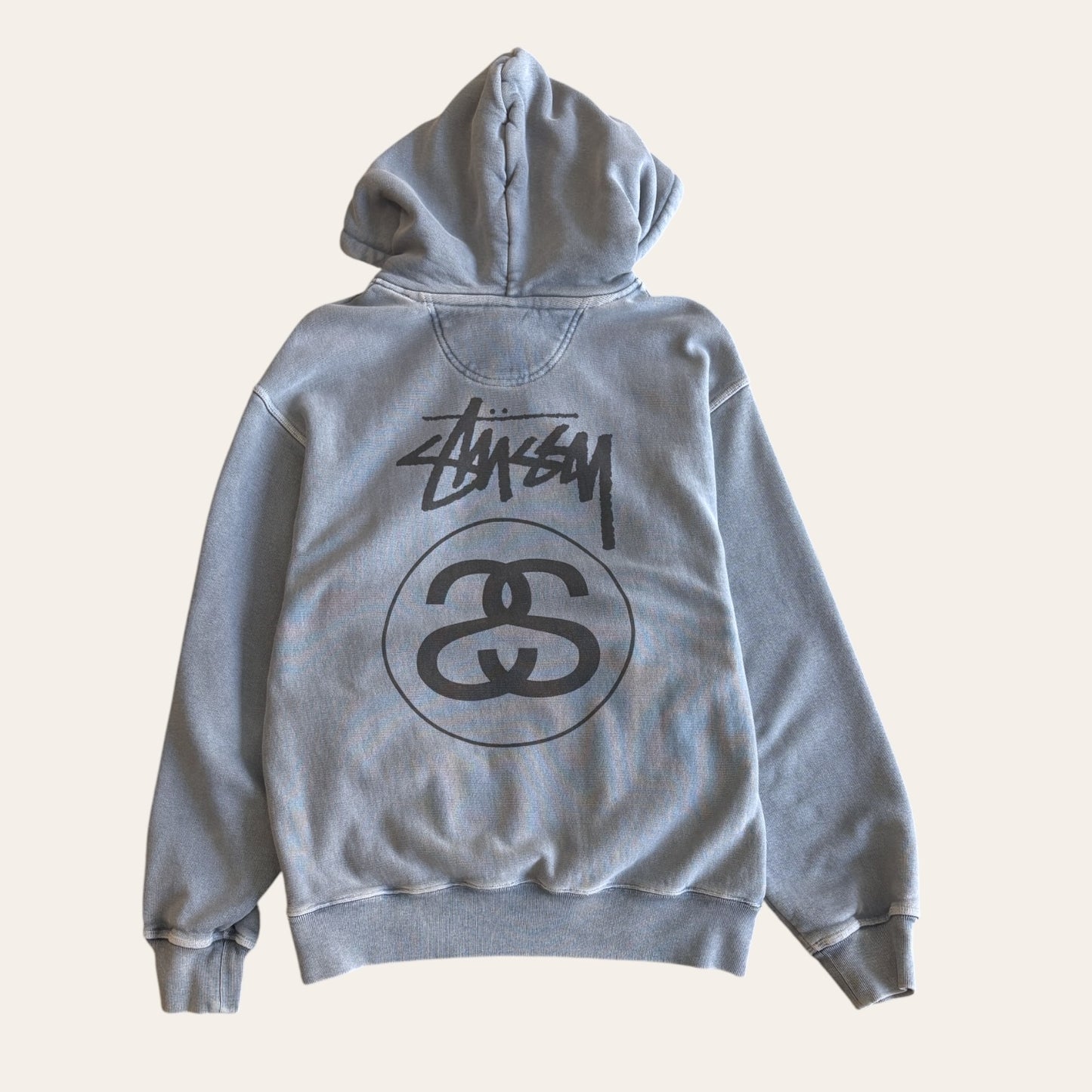 Stussy Logo Hoodie Blue Size M