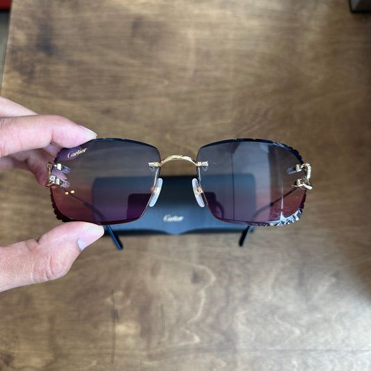 Cartier Big C Diamond Cut Sunglasses