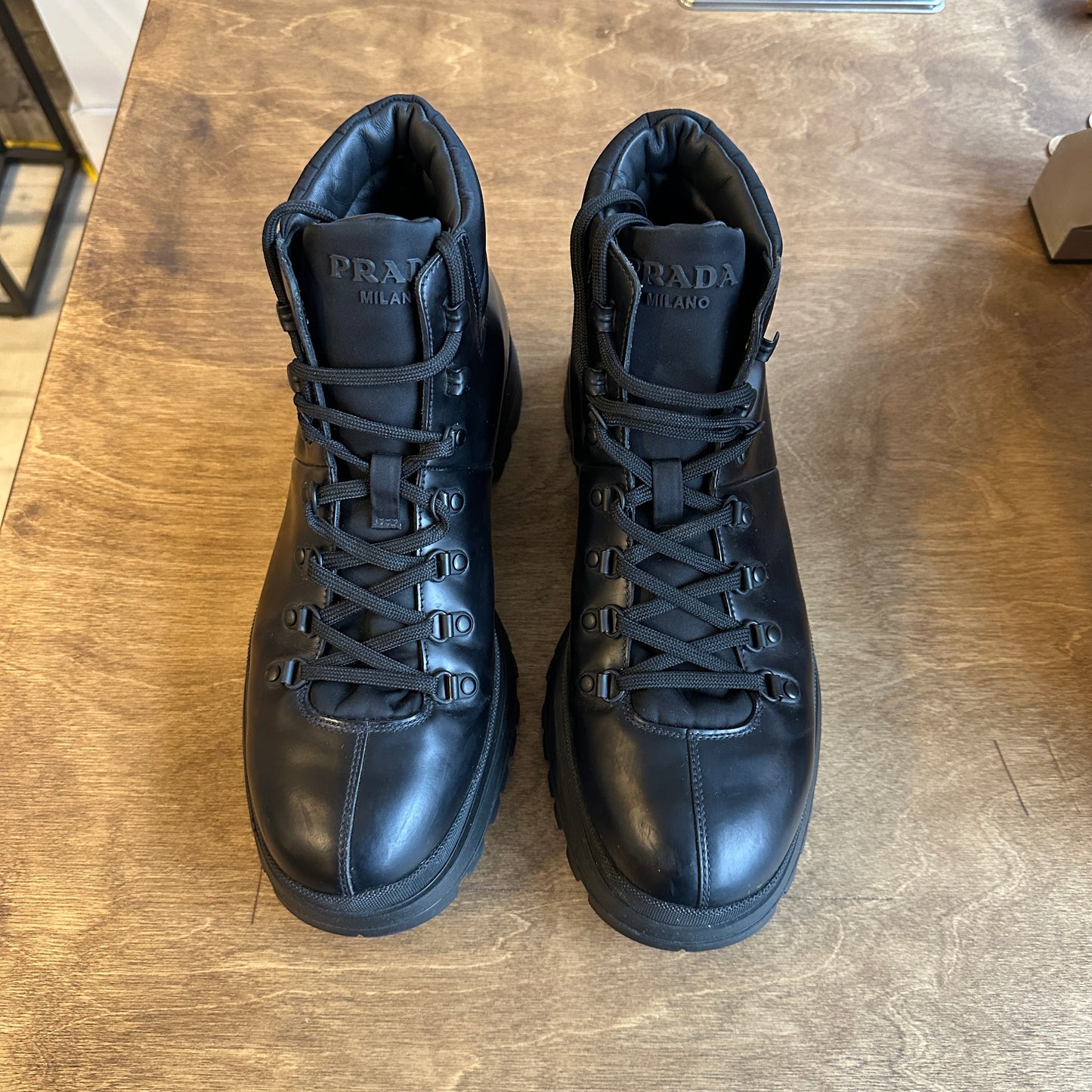 Prada Brixxen Leather Boot Size 9.5