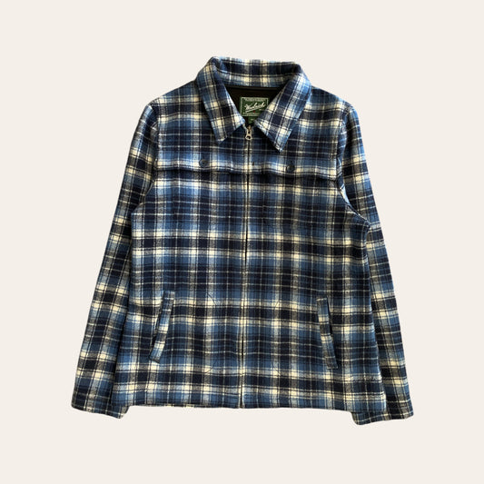 90's Women's Woolrich Plaid Collared Zip Up Size M