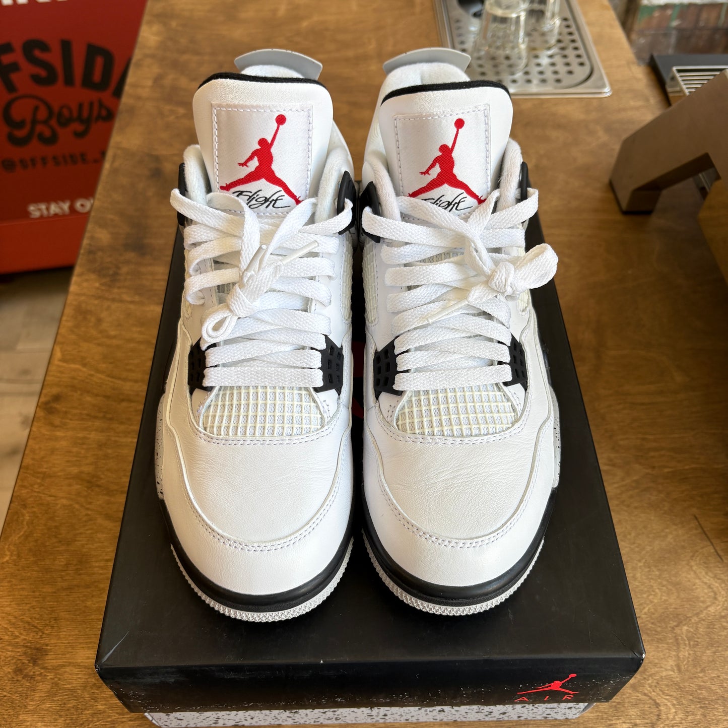 Jordan 4 "White Cement" Size 8