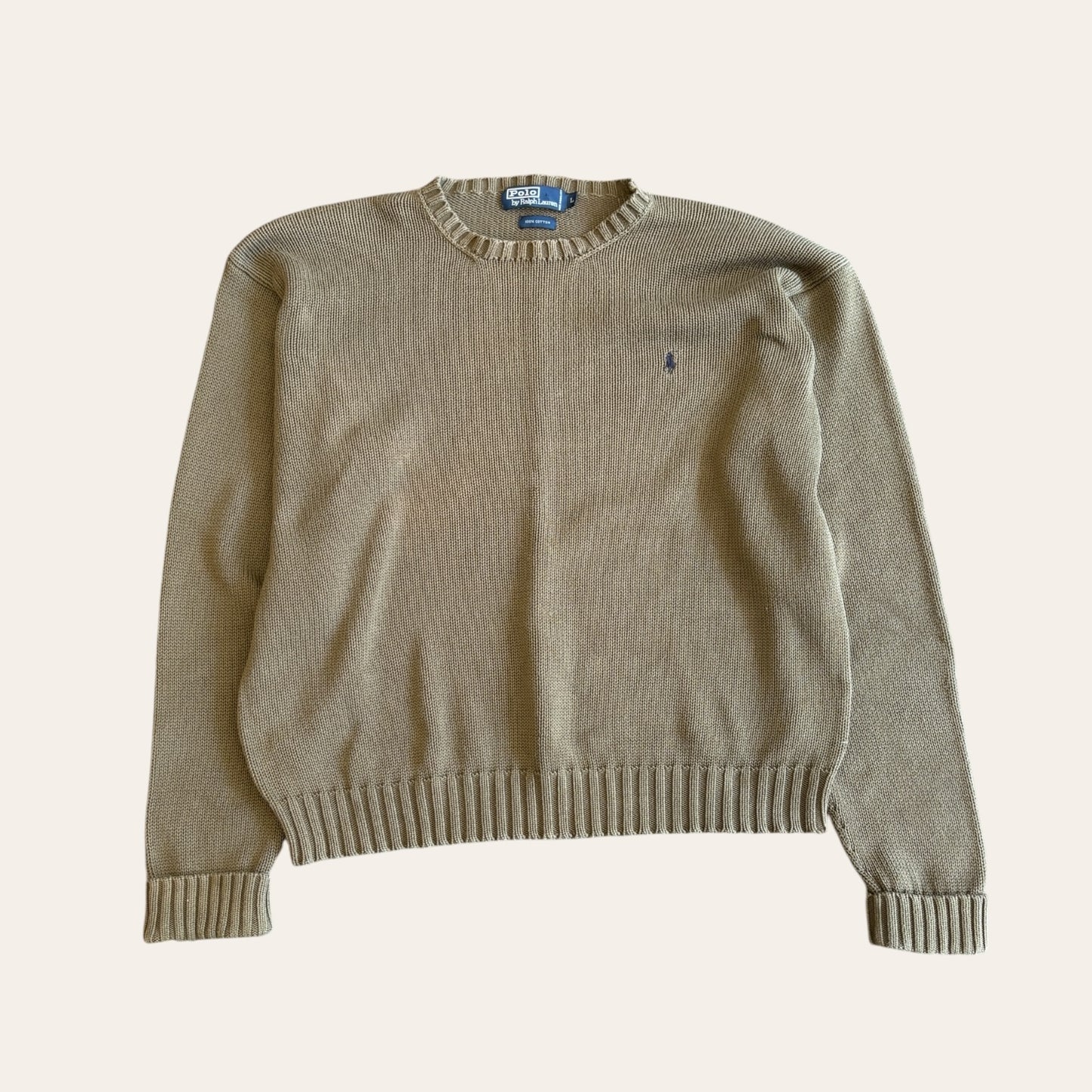 Polo Knit Sweater Olive Size L