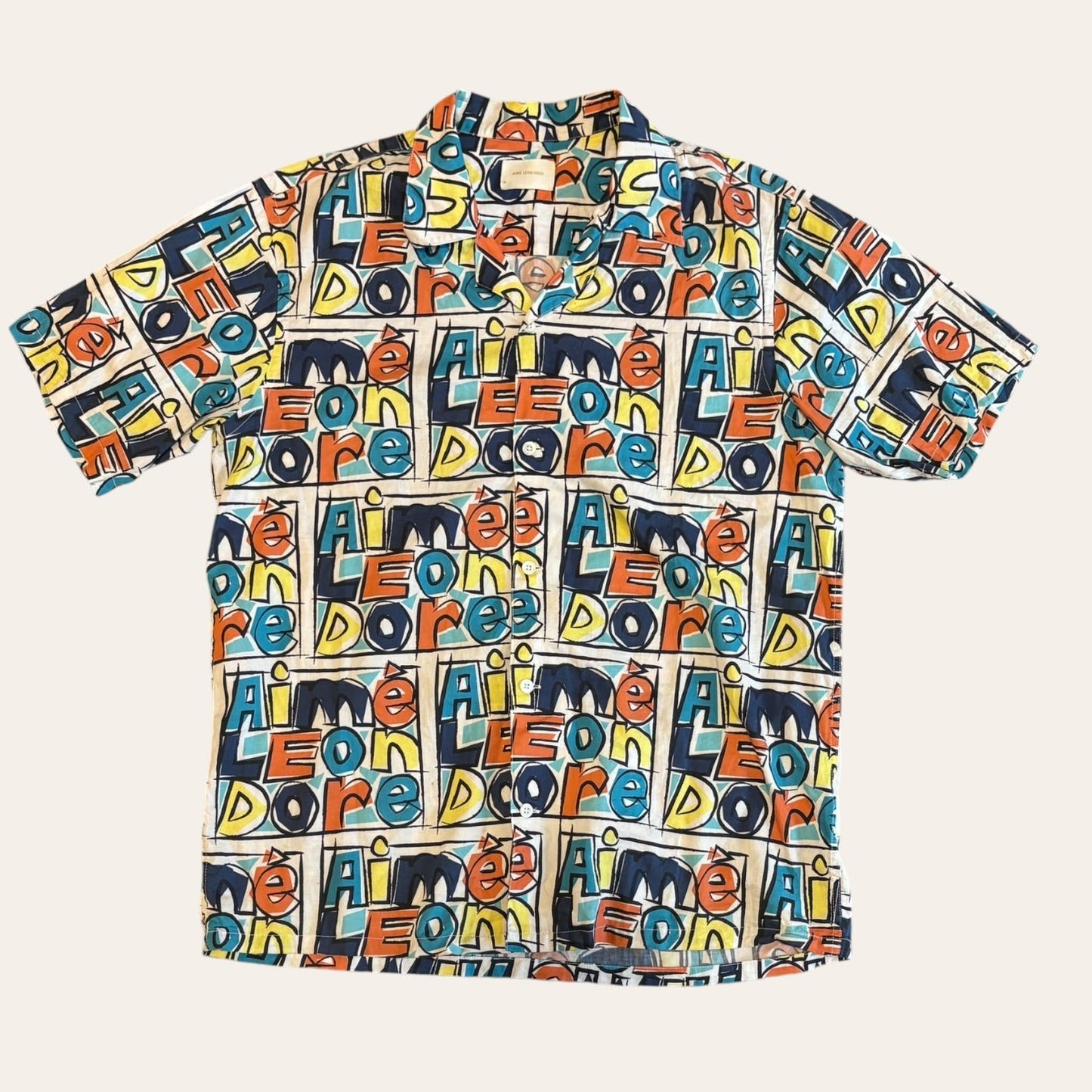 Aime Leon Dore AOP Button Up Shirt Size M