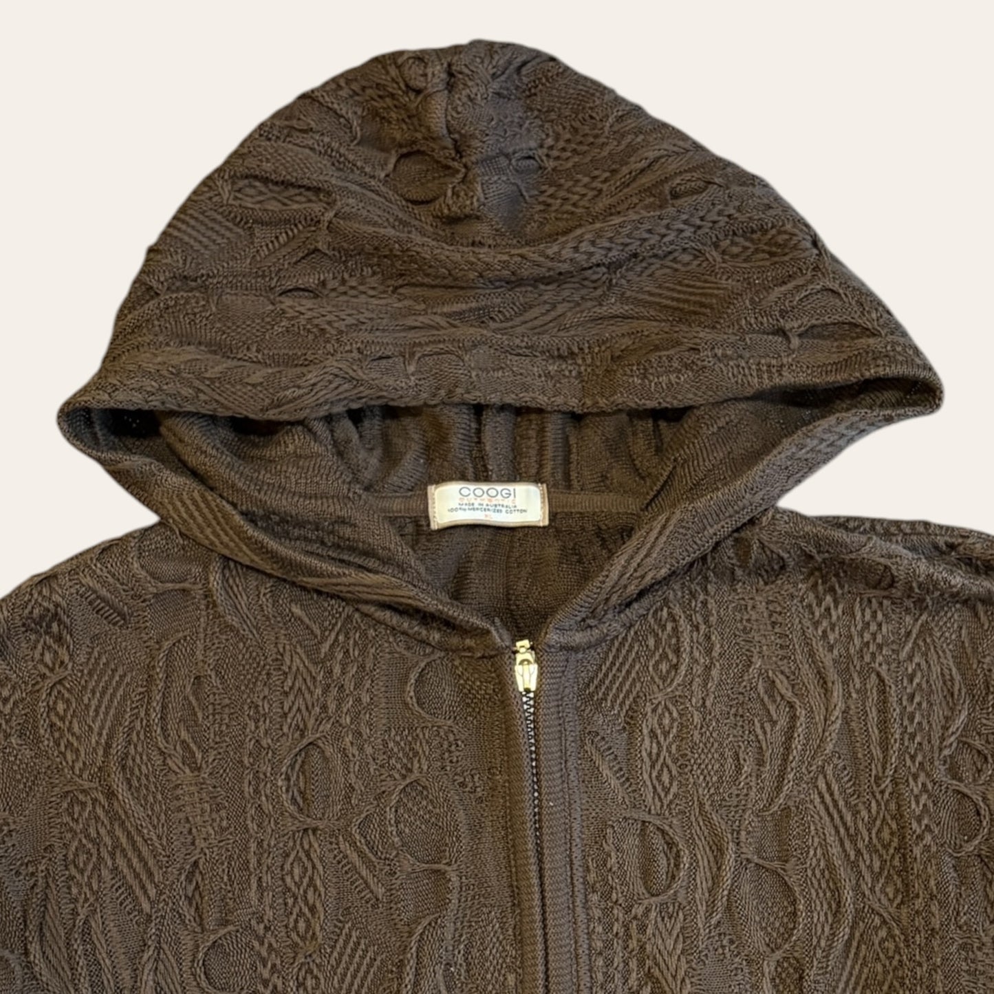 00's Coogie Knit Zip Up Hoodie Size XL
