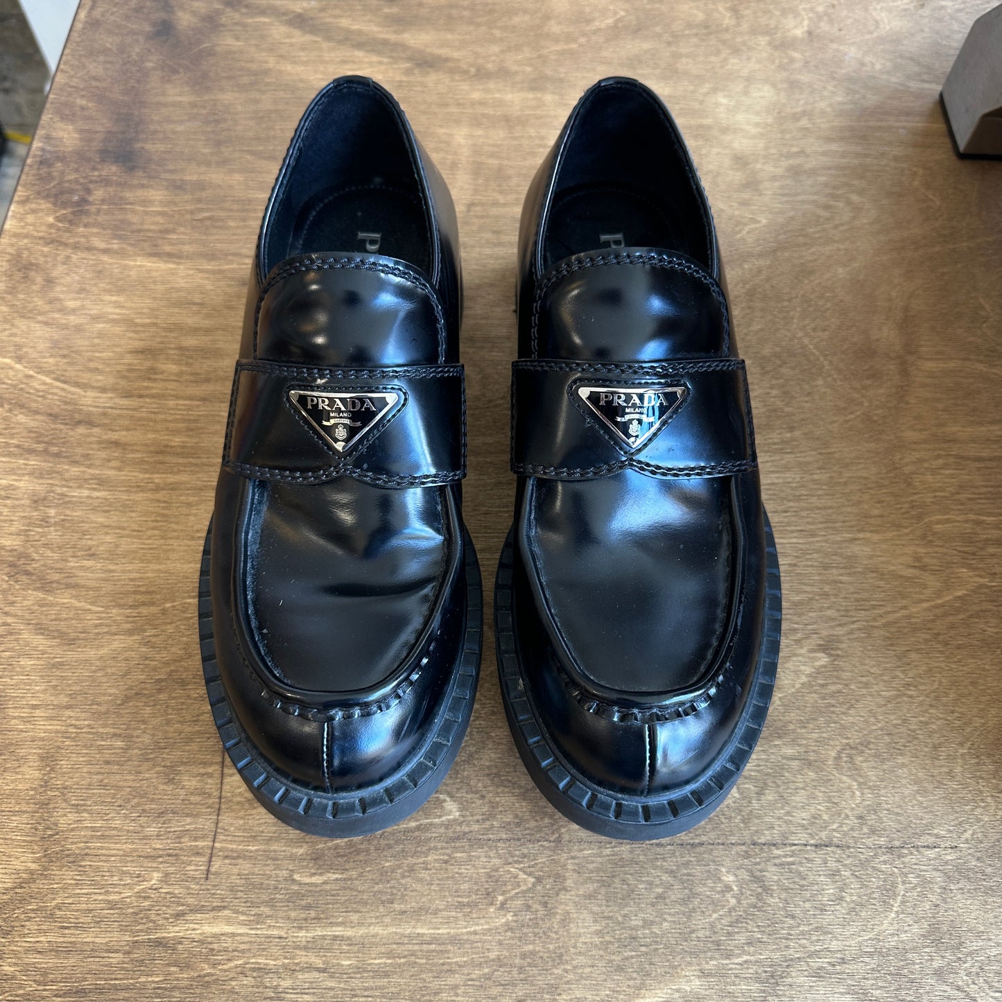 Prada Leather Loafers Size 7.5