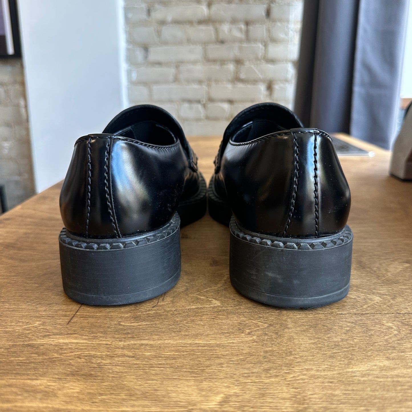 Prada Leather Loafers Size 7.5