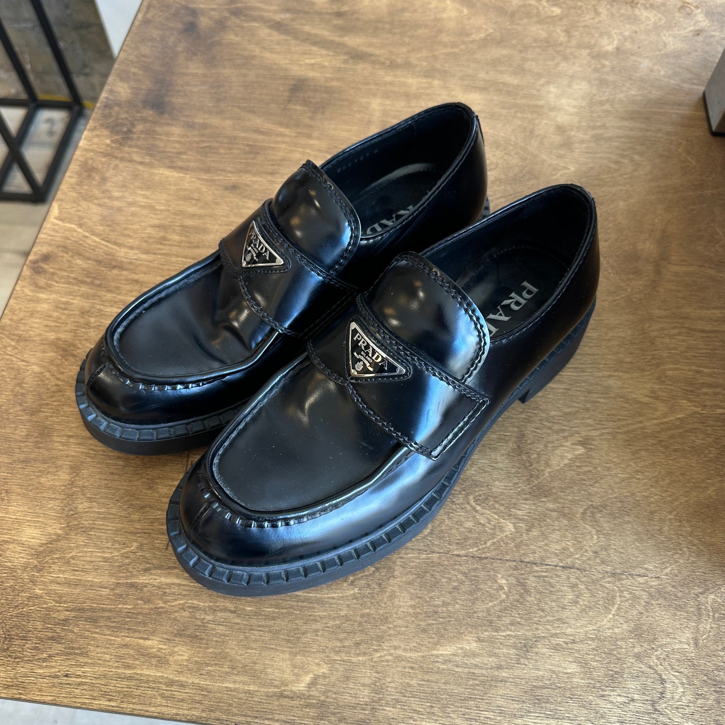 Prada Leather Loafers Size 7.5