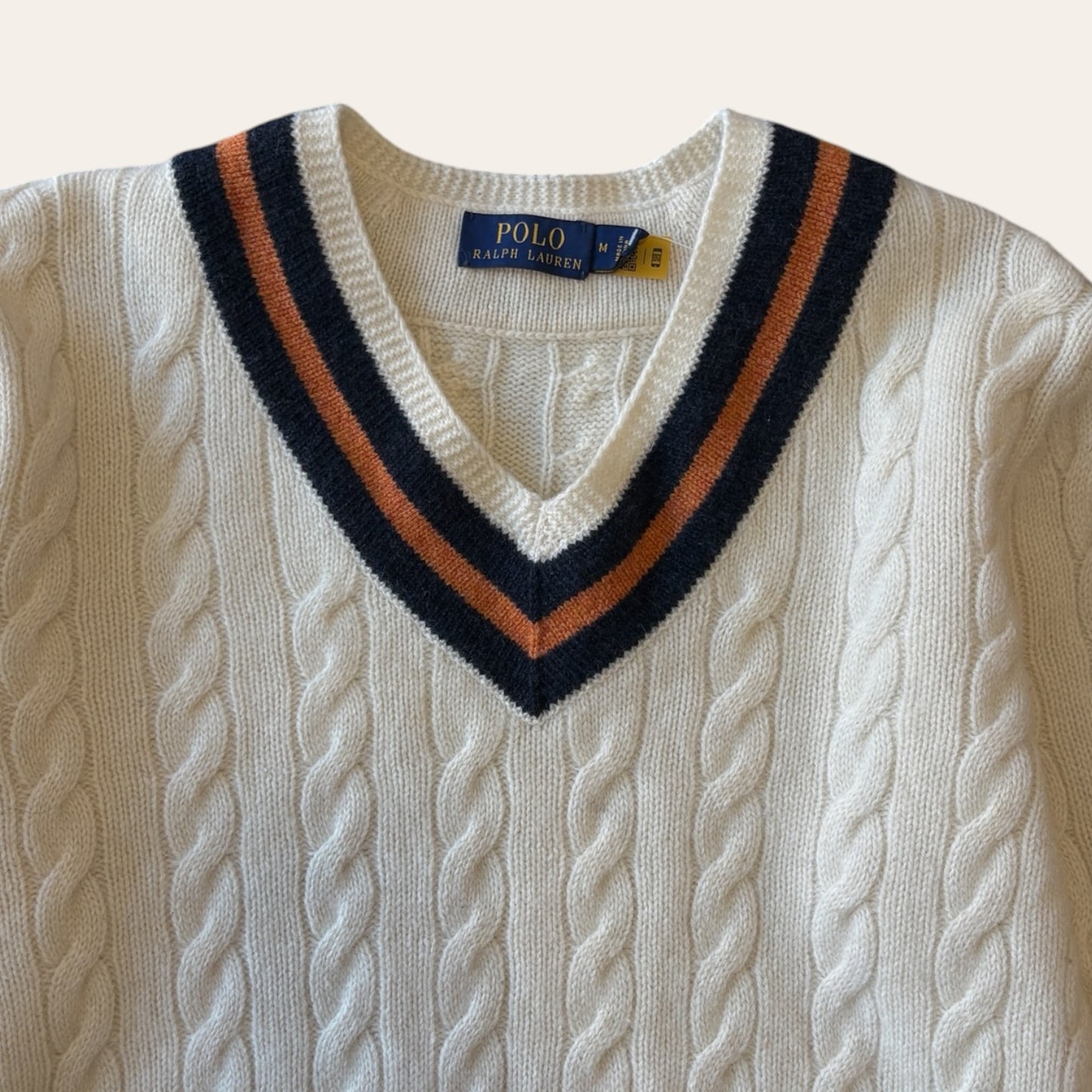 Polo Ralph Lauren V neck Knit Sweater Size M
