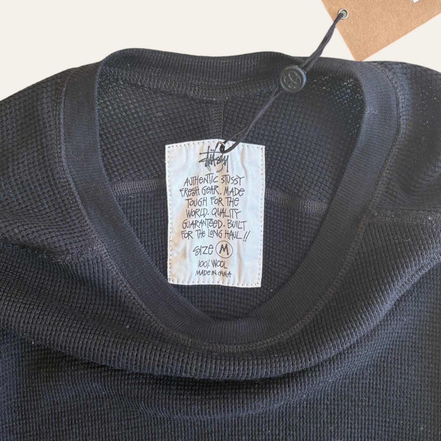 Brand New Stussy Thermal 'Black' Size M