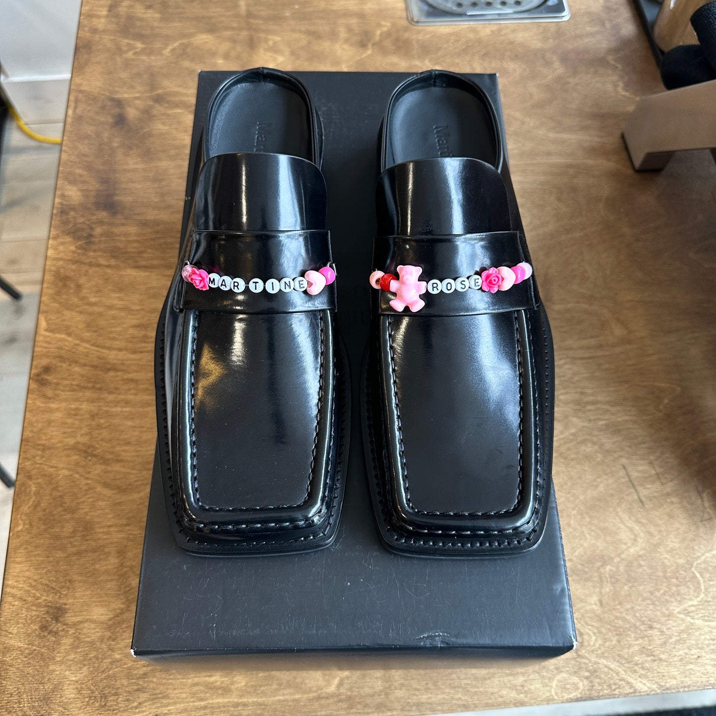 Brand New Martine Rose Beaded Square Toe Mule Size 41