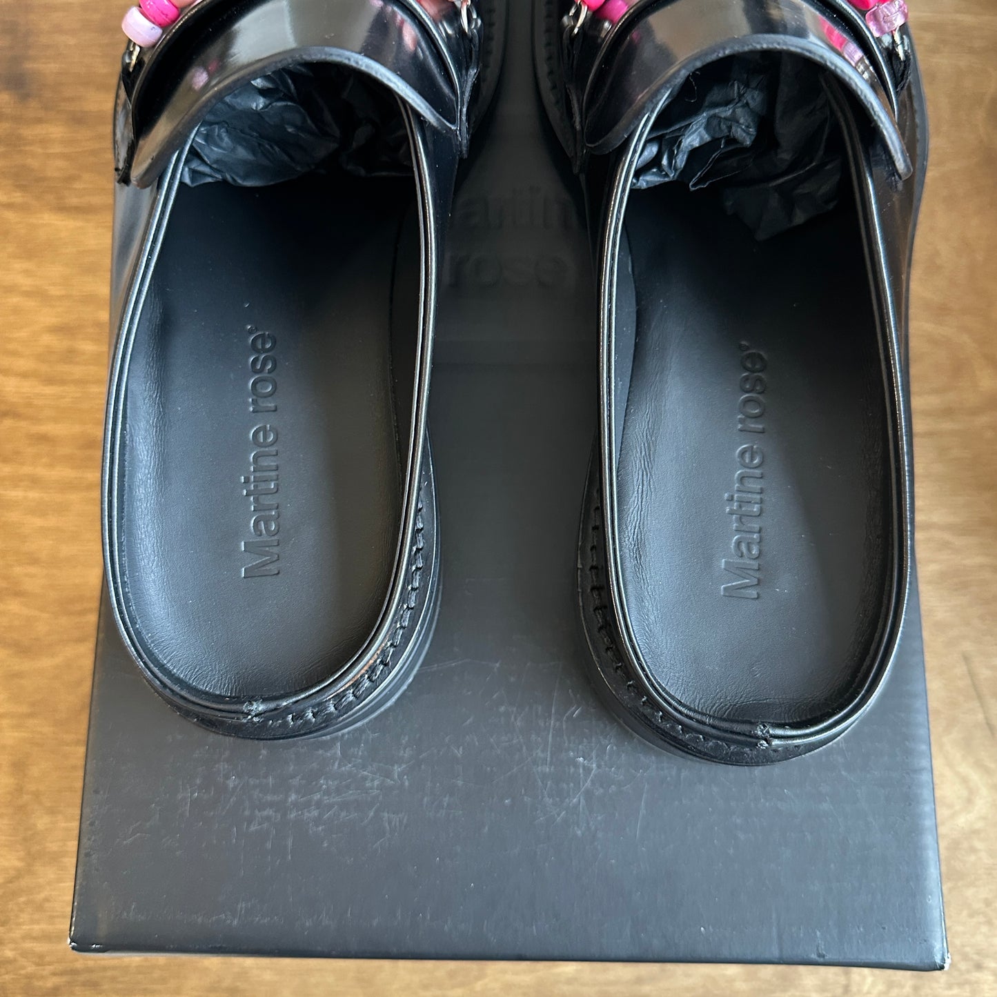 Brand New Martine Rose Beaded Square Toe Mule Size 41