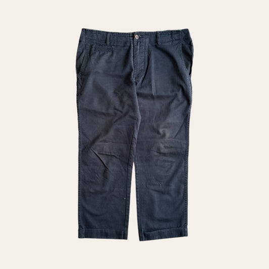 Wings + Horns Cropped Chinos Navy Size 33