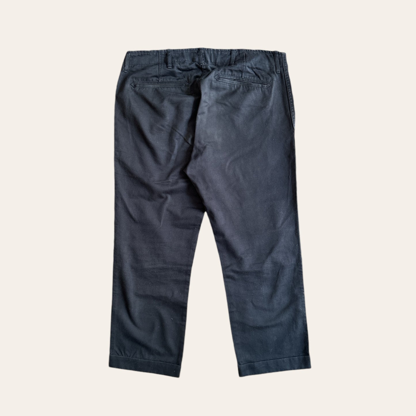 Wings + Horns Cropped Chinos Navy Size 33