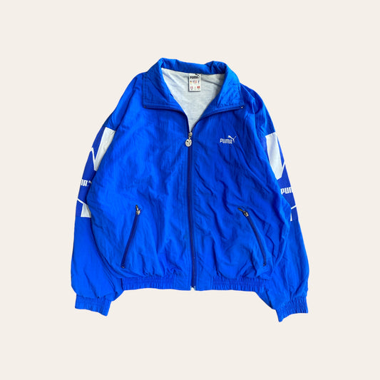 90's Puma Zip Up Windbreaker Blue Size S