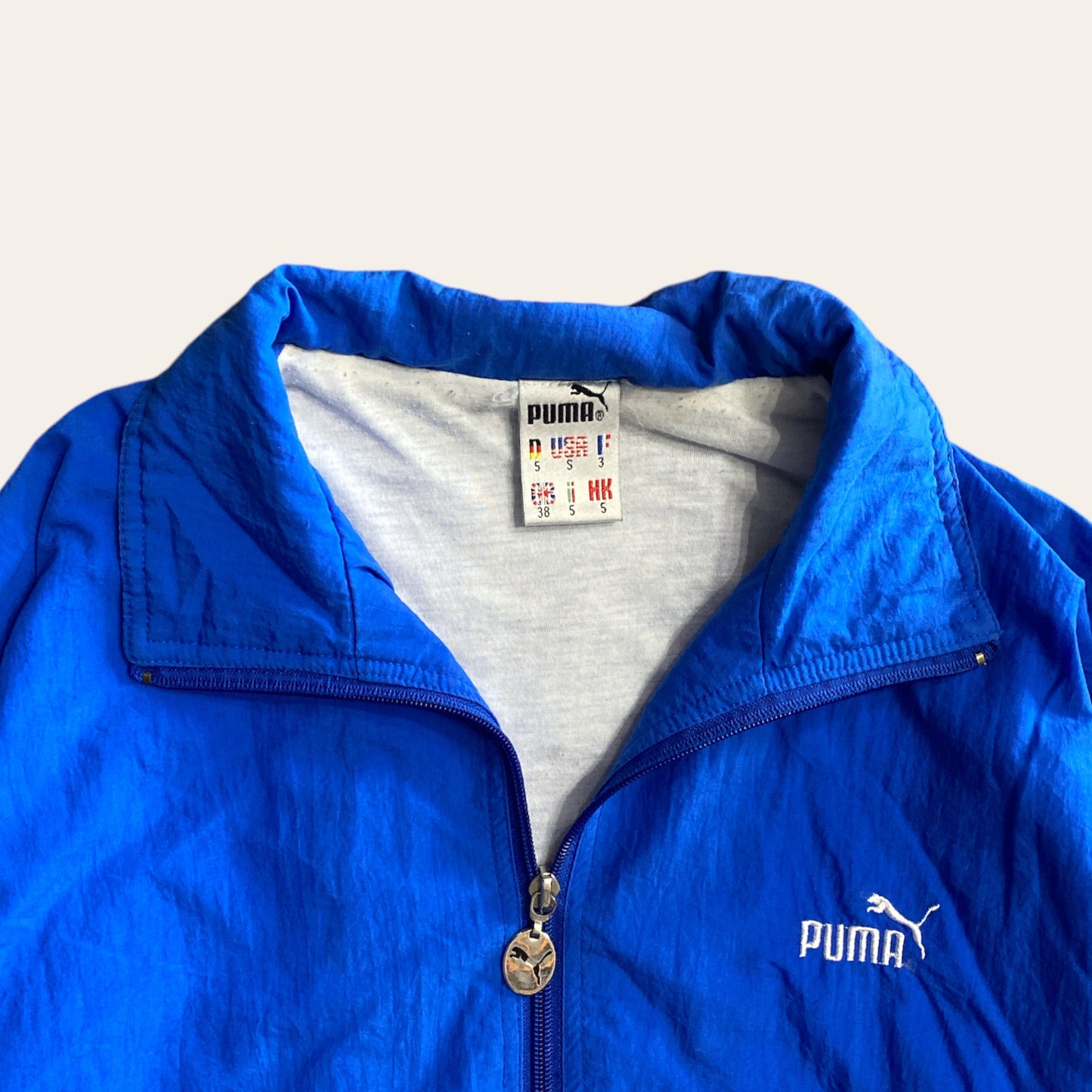 90's Puma Zip Up Windbreaker Blue Size S