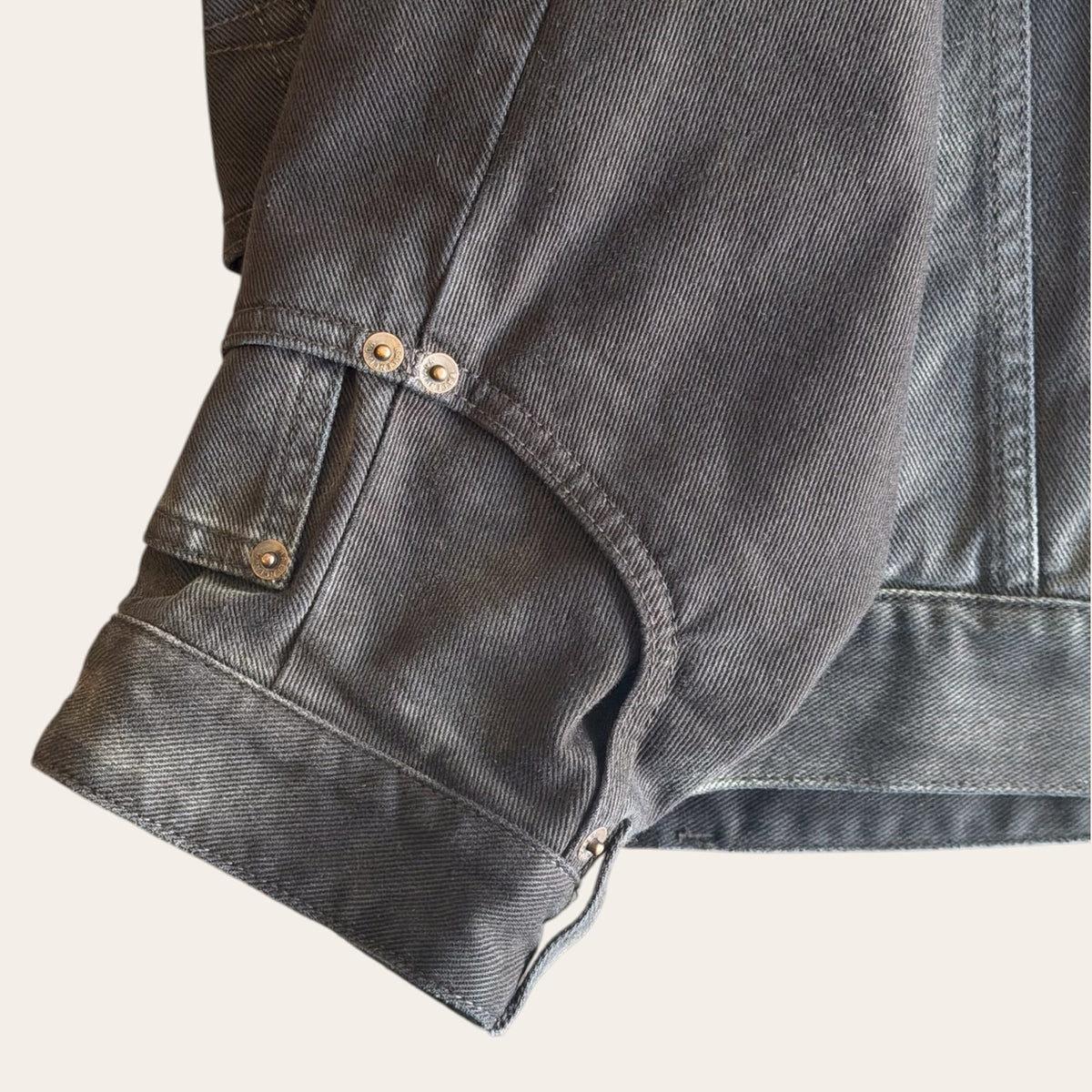Balenciaga Deconstructed Denim Jacket Black Size S