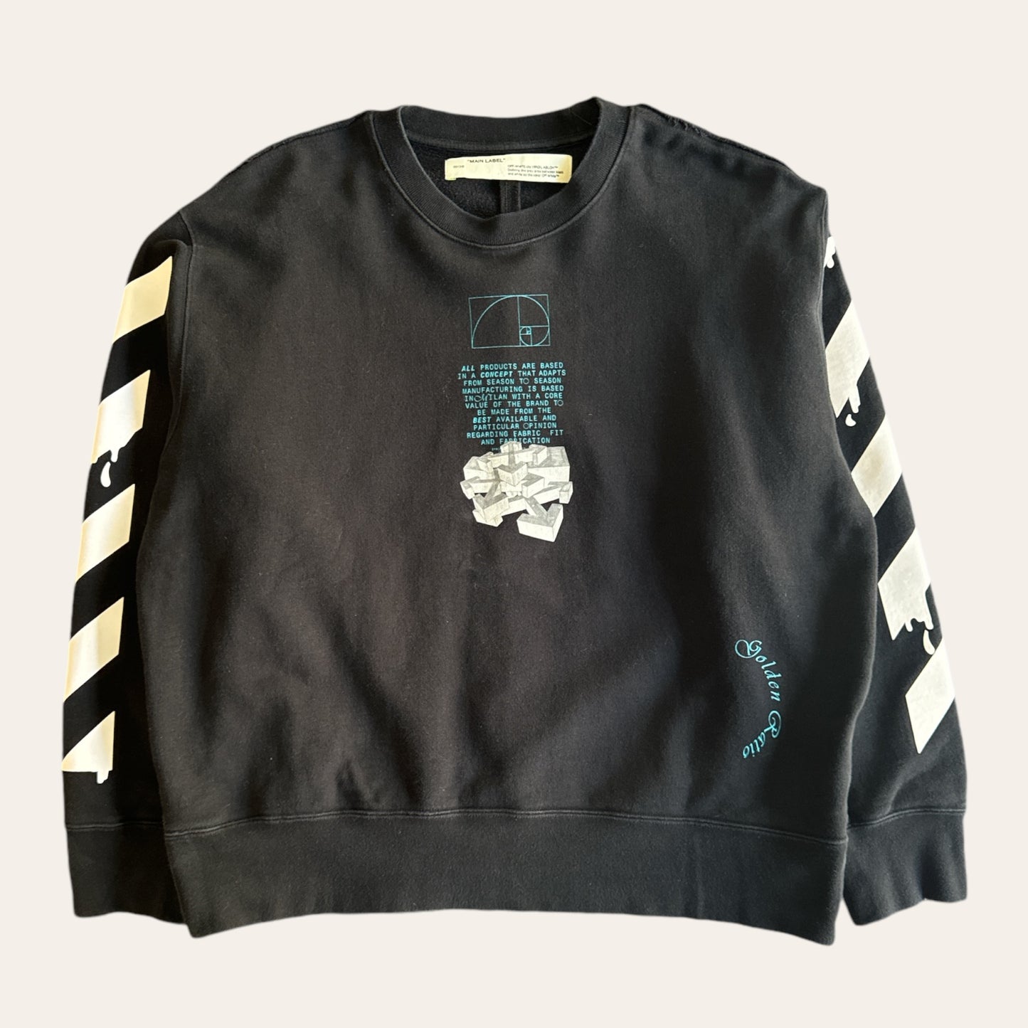 Off White Sweater Black Size S