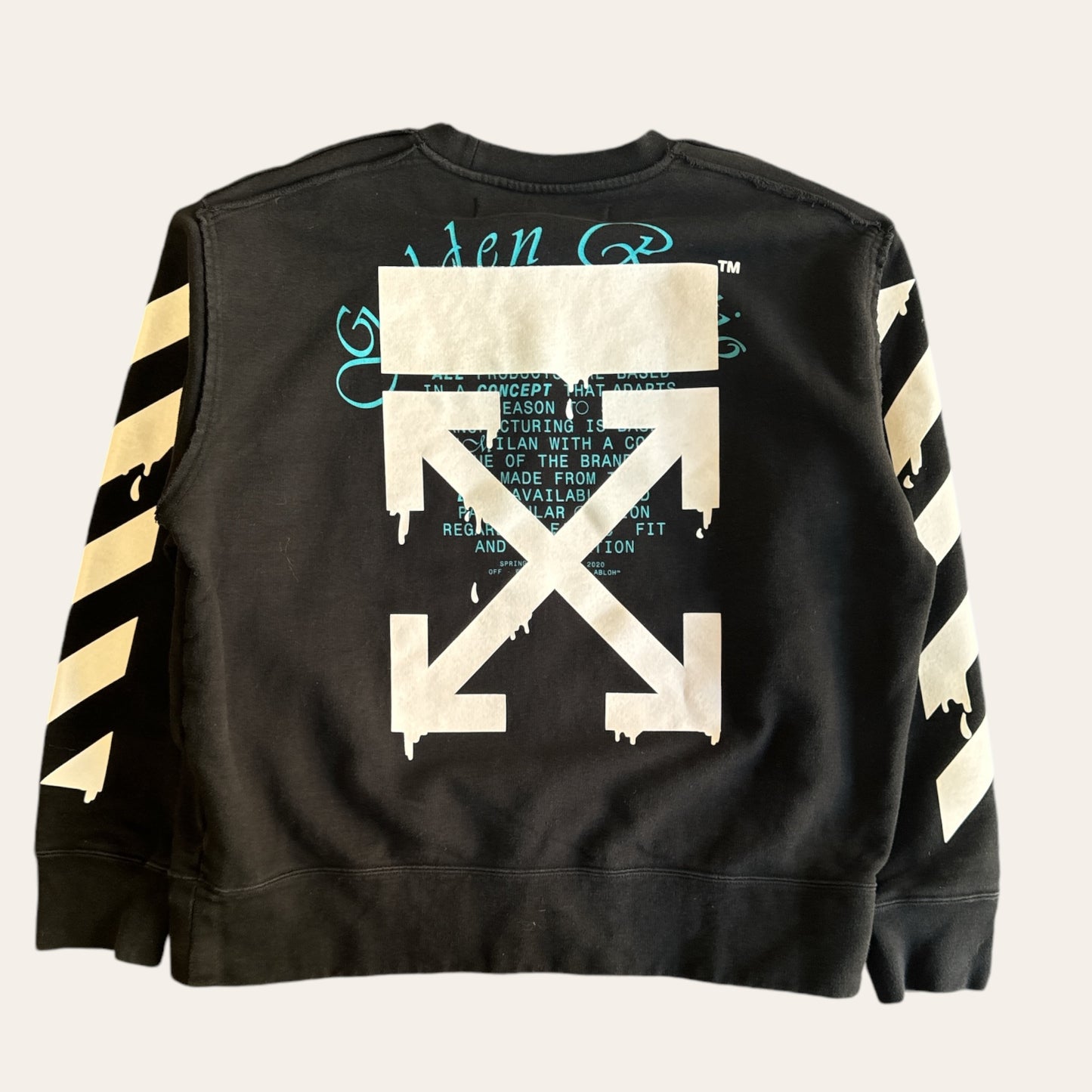 Off White Sweater Black Size S