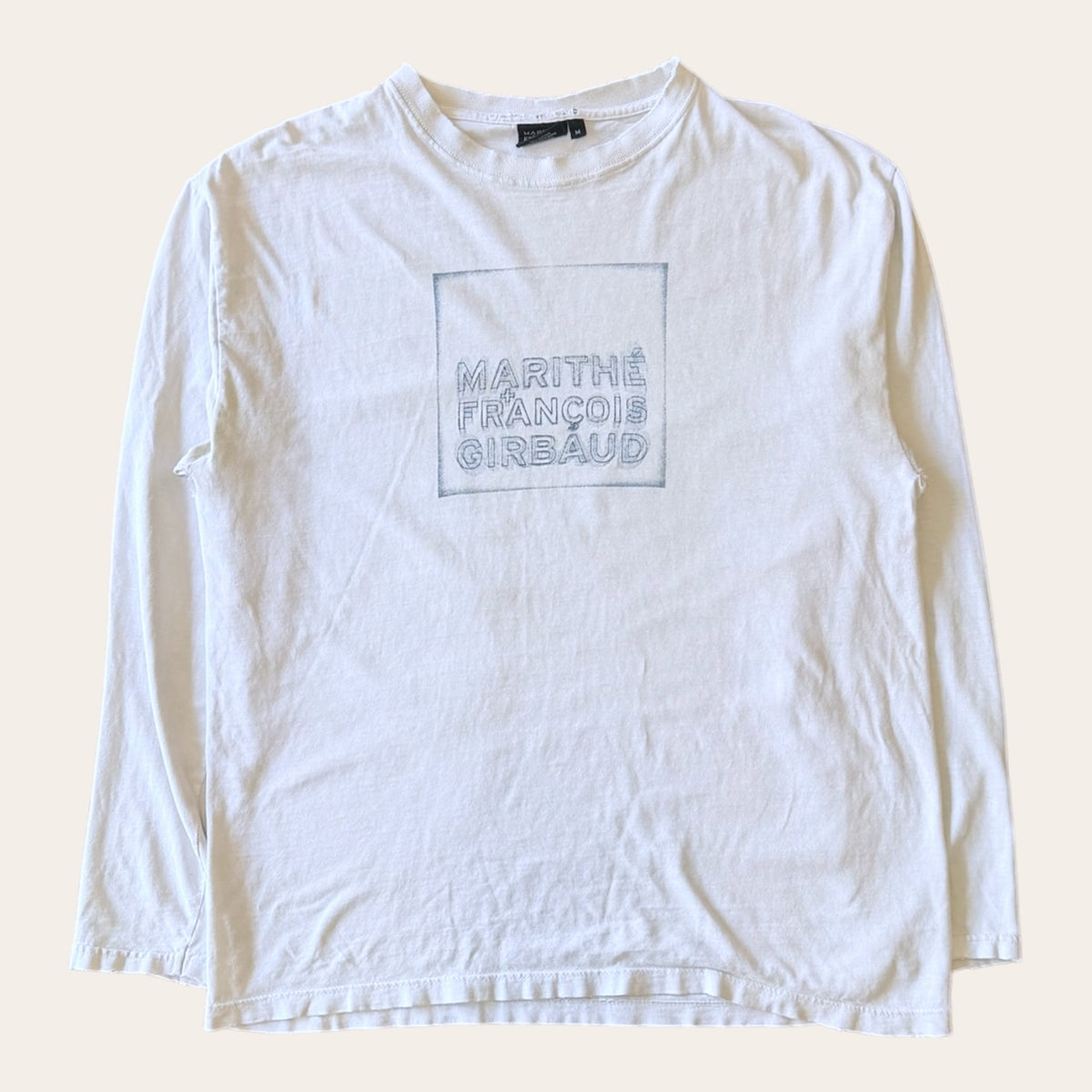 Marithe Francois Girbaud Long Sleeve Tee White Size M
