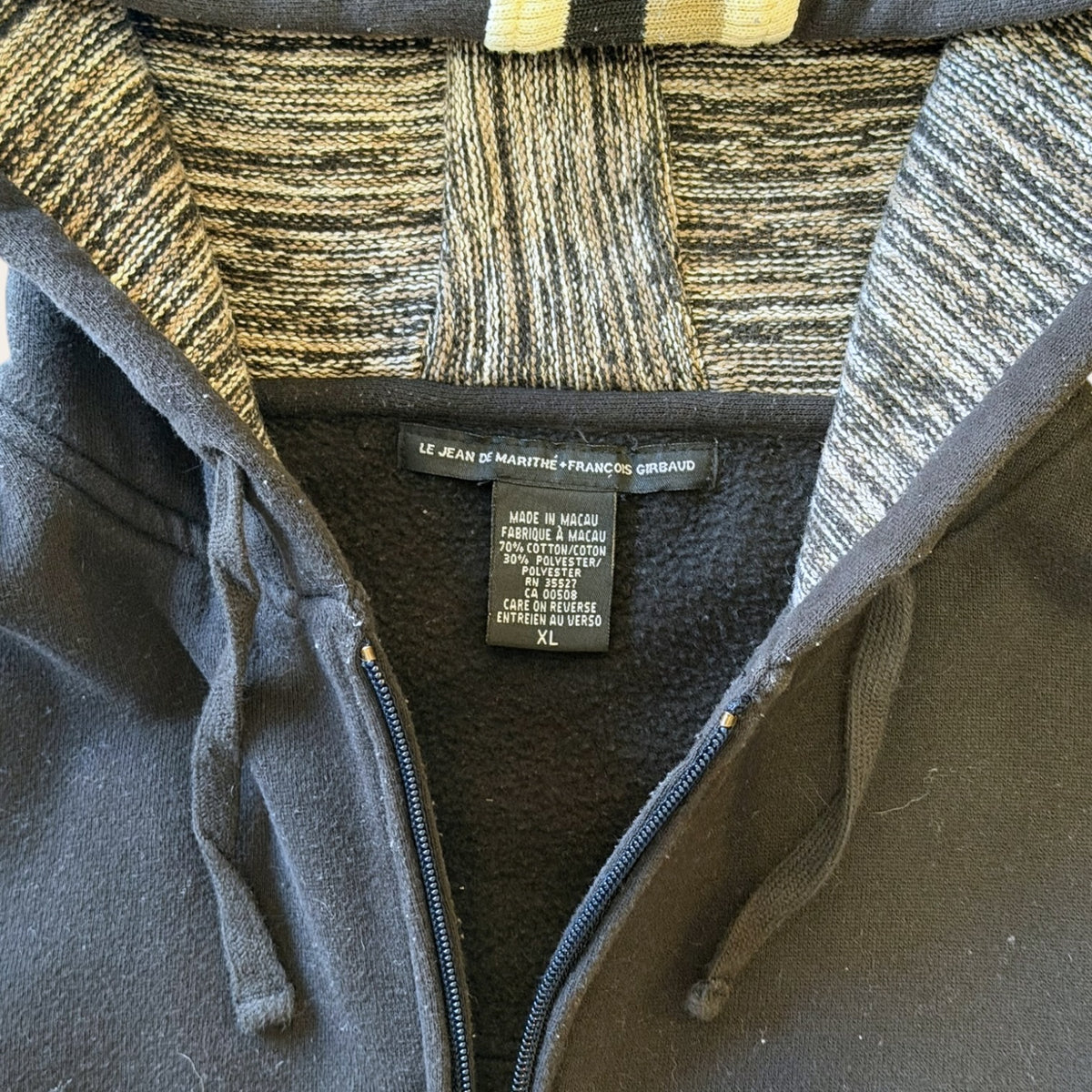 Marithe Francois Girbaud Cropped Hoodie Size XL