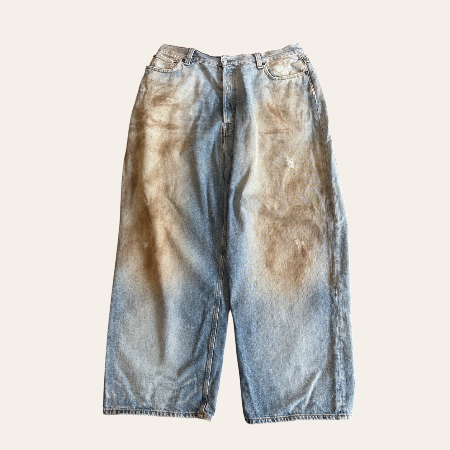 Acne Loose Fit Mud Wash Jeans Size 34x32