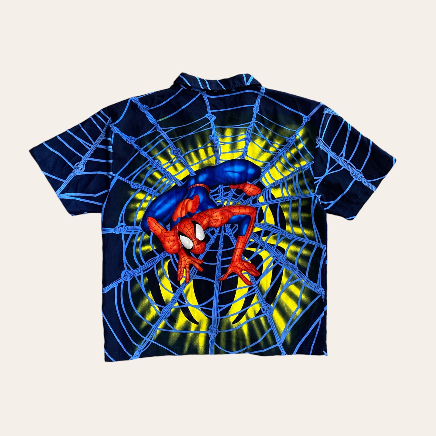 Y2K Spider-Man AOP Shirt Size L