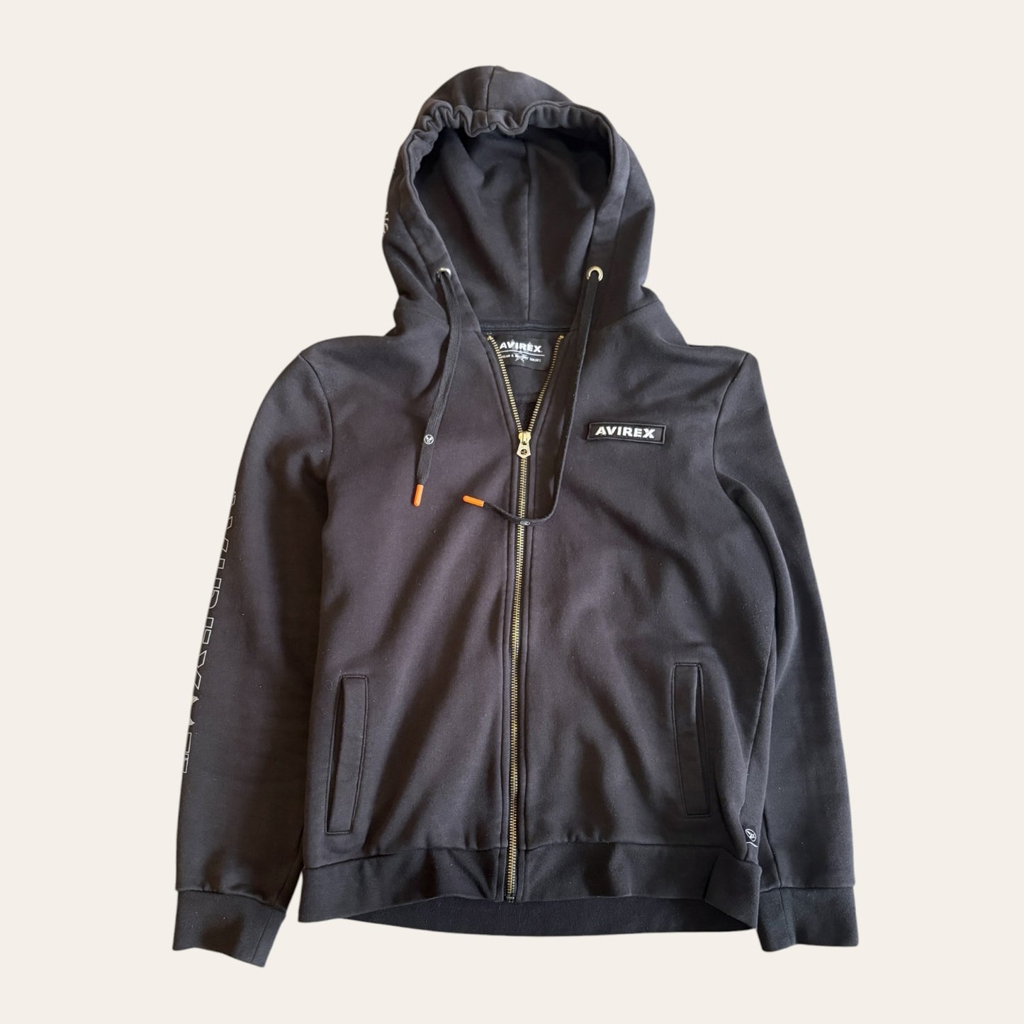 Avirex Zip Up Hoodie Black Size S