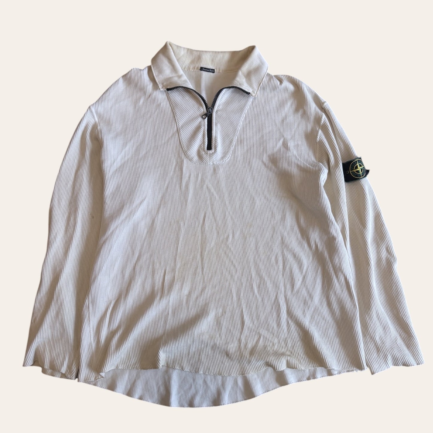 Stone Island Waffle Knit 1/4 Zip Size L