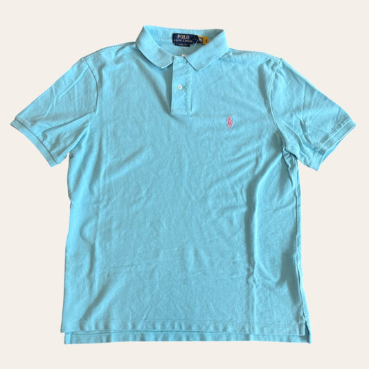 Polo RL Shirt 'Turqoise/Pink' Size M